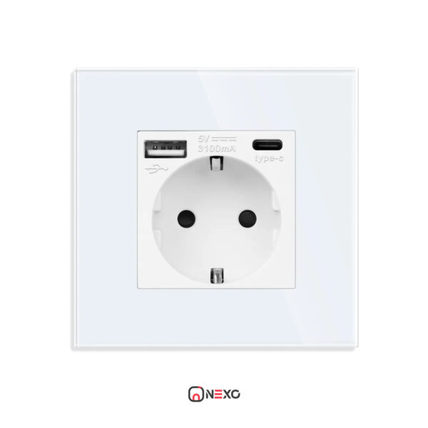 پریز ارت USB دار | مدل HOMO